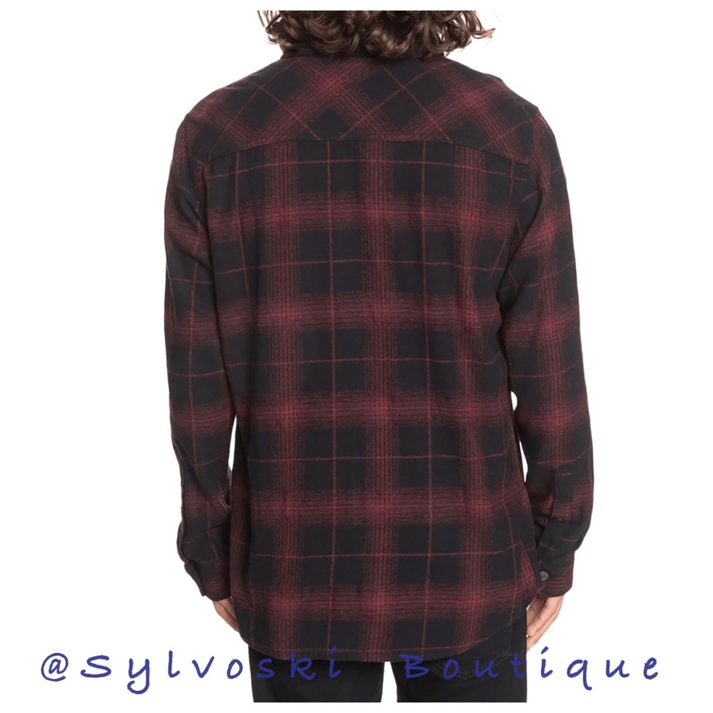 🔥Quiksilver Shadow Swells Long Sleeve Shirt NWT - Picture 4 of 8